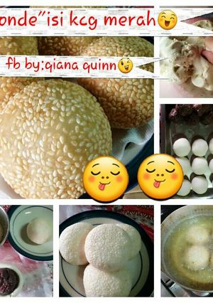 Foto resep onde"isi red bean😄