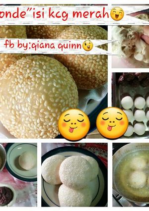 Foto resep onde"isi red bean😄
