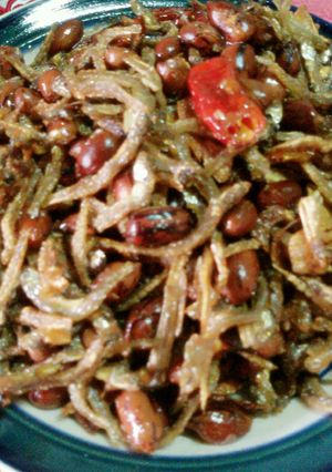 Foto resep kering teri oseng kacang tanah
