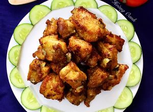 Hình của món Sườn Non Muối Cà Ri Sả Chiên.