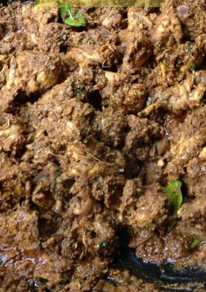 A picture of Nenek Eshah's Chicken Rendang.