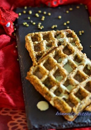 A picture of Protein packed veggie waffle.
