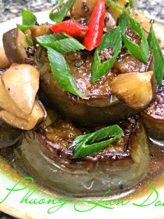 Hình của món Cà Tím Kho Nấm Rơm.