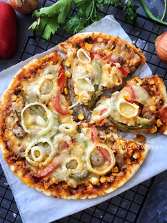 Foto resep Eggless Veggie Pizza
