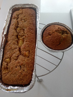 Una foto de Budín integral de manzana y avena