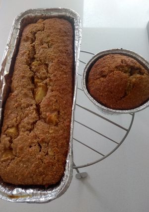 Una foto de Budín integral de manzana y avena