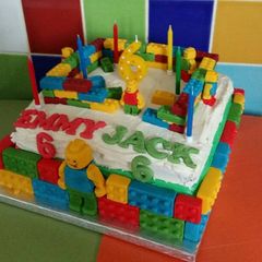 A picture of Vickys Lego Cake - Decoration Idea.