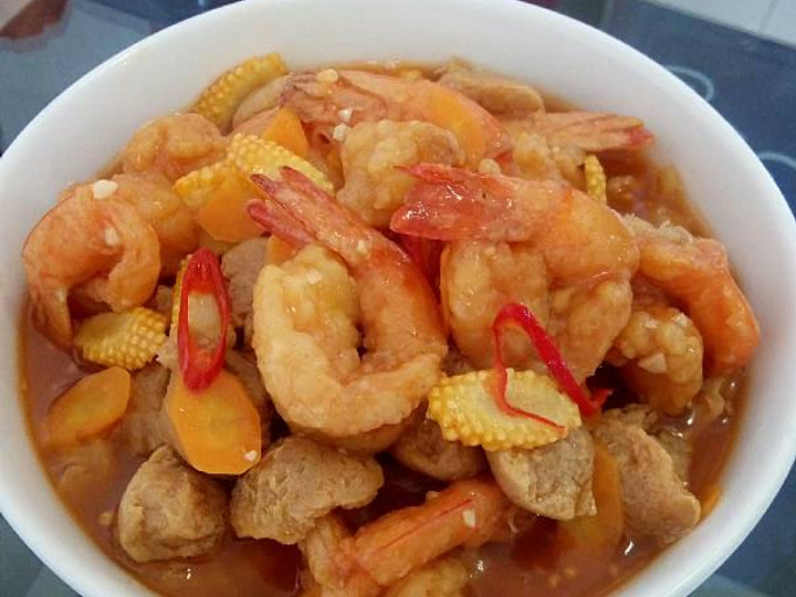 Resep Udang goreng asam manis ala me 🥰 Ekonomis Untuk Jualan