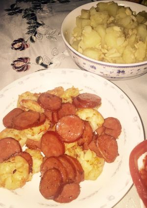 Una foto de Camarón con jamón 
