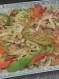 Pollo con pimientos 