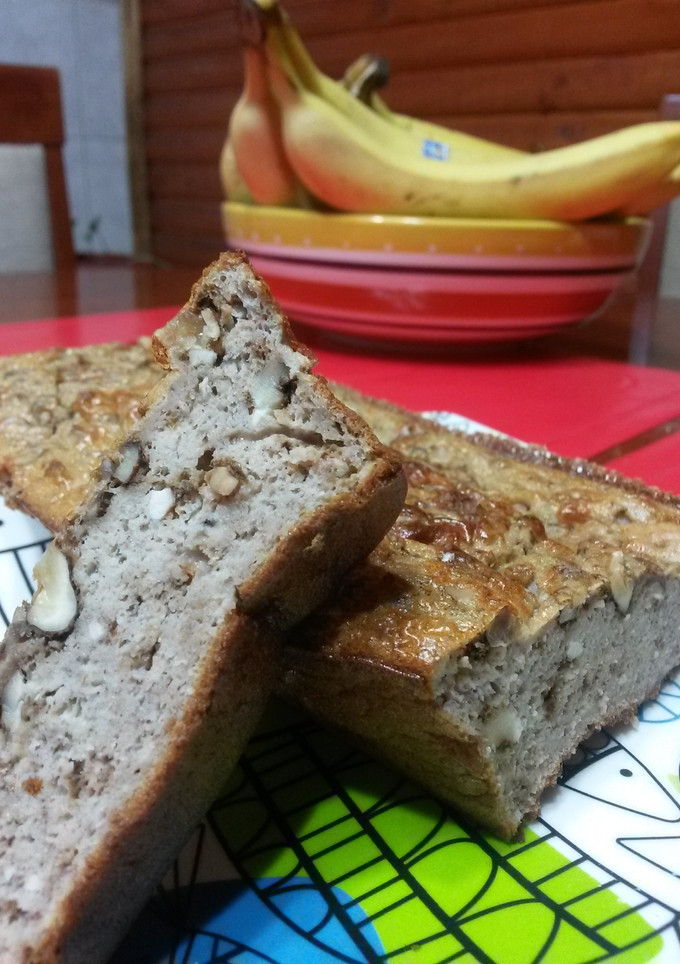Una foto de Queque de Avena Plátano Nuez
