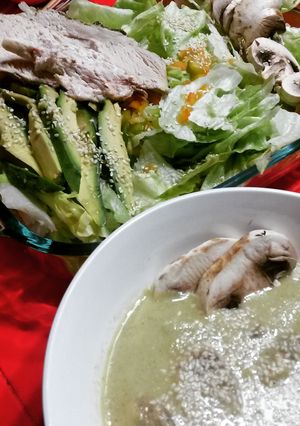 Una foto de Crema de Brócoli y Champiñones 