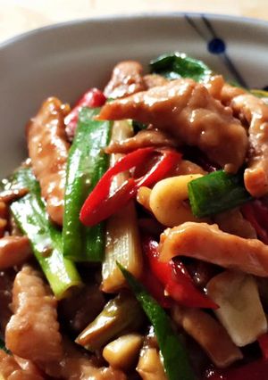 蔥爆肉絲 的食譜成品照片