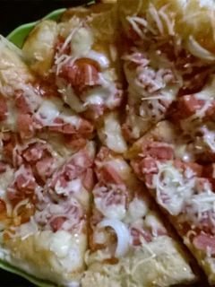Foto resep simple pizza with pan