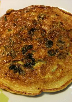 Foto resep Omelette Bayam Jamur
