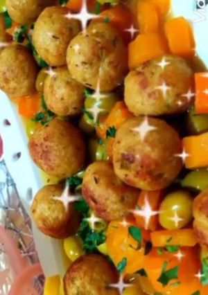 صورة لوصفة طاجين الزيتون بكريات الدجاج