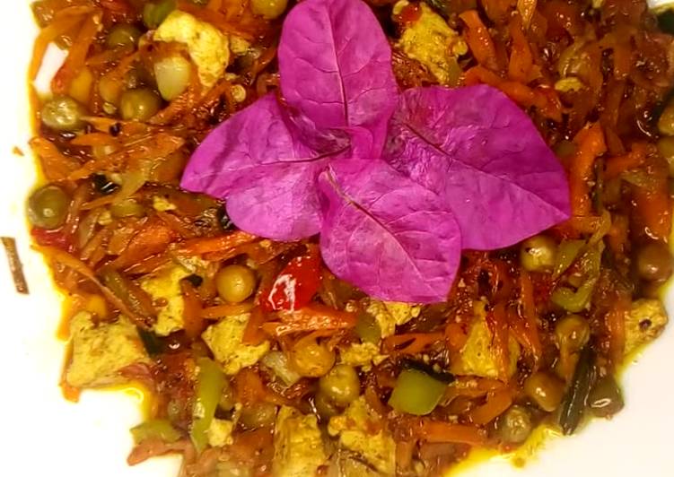 Simple Way to Make Ultimate Tofu(Awara) &amp; carrot sauce