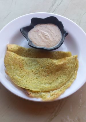 A picture of Mix Dal Chilla Healthy Light Dinner.