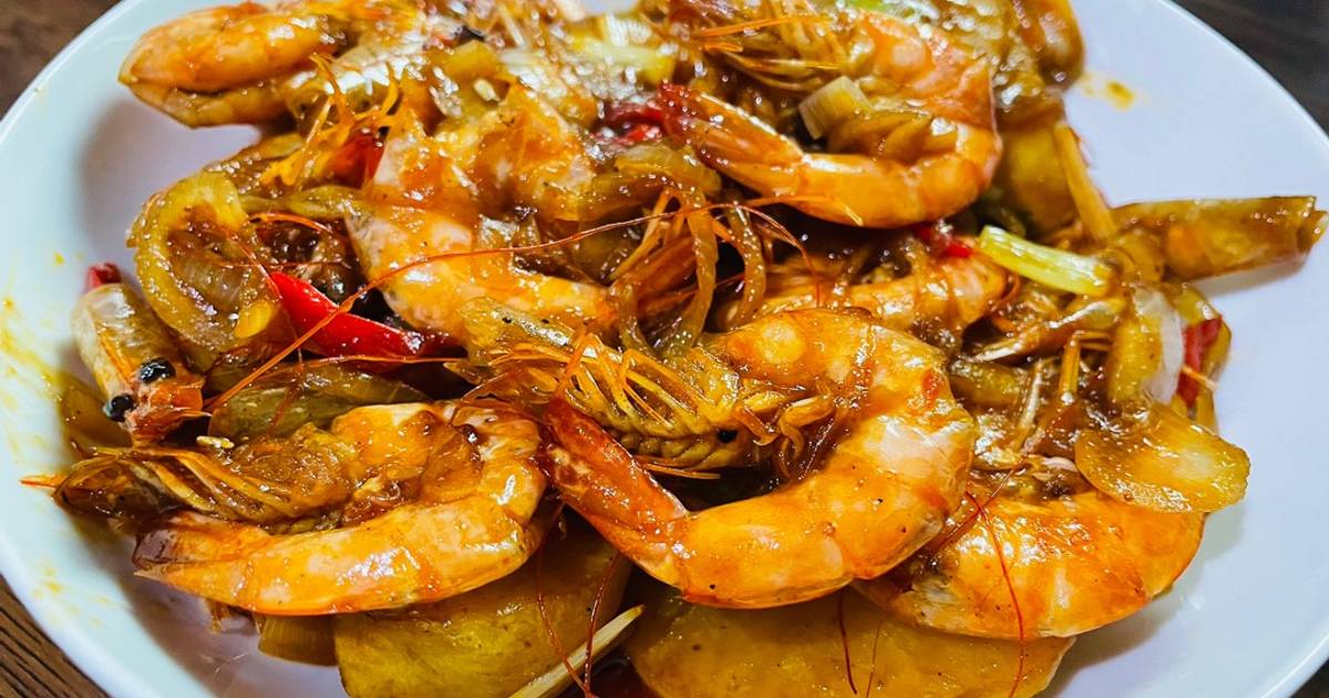 Resep Udang Saos Mentega Ambyar Dengan Bahan Sederhana