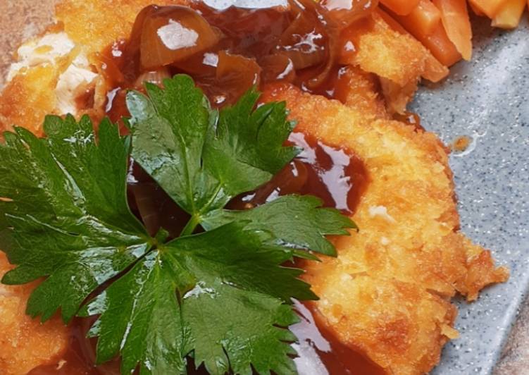 Langkah Mudah untuk Menyiapkan Chicken Katsu with Teriyaki Sauce yang Enak Banget