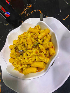 A picture of Style Titus jollof macaroni.