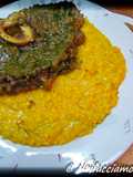 Ossibuchi alla milanese con Gremolada e risotto allo zafferano