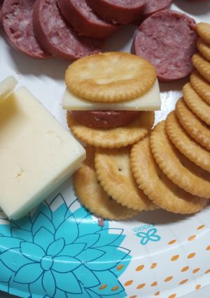 A picture of Bologna, Cheese, and Crackers, Anyone?.
