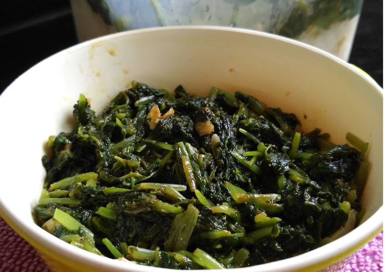 Recipe of Award-winning Amaranth leaves Stir fry (Thotakura fry)