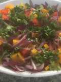 Ensalada de pimentón arcoíris