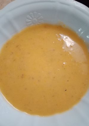 Una foto de Crema de zanahoria o auyama