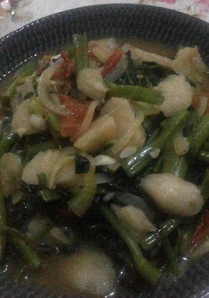 Foto resep Tumis kangkung otak-otak #BikinRamadanBerkesan