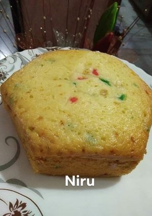 A picture of Christmas Eggless tutti-frutti Cake.