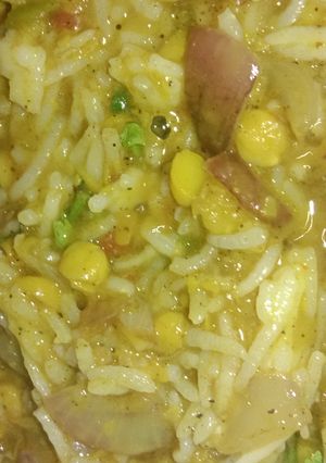 A picture of Leftover Dal Chawal.