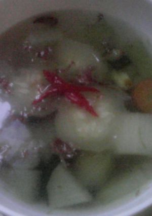 Foto resep sayur asam sapukrei ( sawi putih with krei)