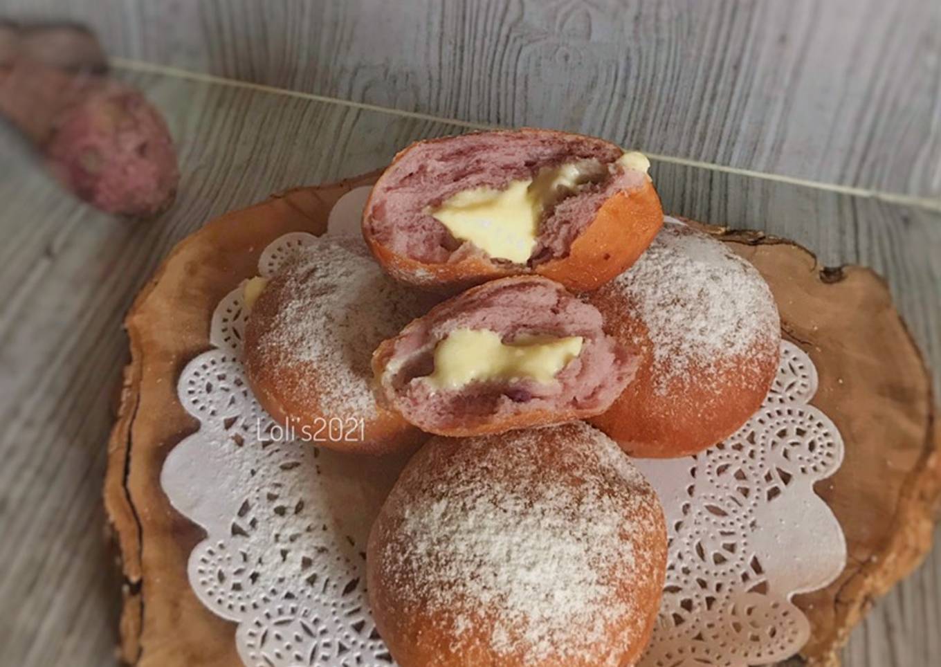 Donat Bomboloni Ubi Ungu