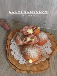 Foto resep Donat Bomboloni Ubi Ungu