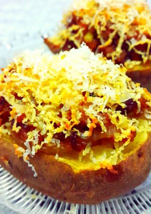 Foto resep Bolognaise Baked Potato with Cheese