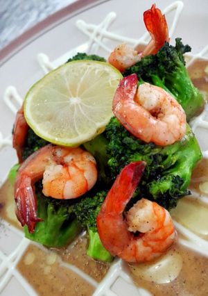 Foto resep Broccoli Shrimp with Blackpaper Mayonnaise