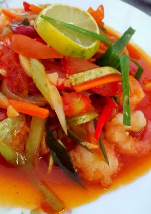 Foto resep Udang Asam Manis