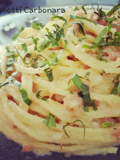 Foto resep Spaghetti Carbonara Sosis
