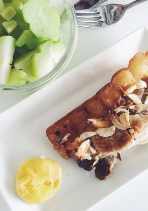 Hình của món Ba Rọi Nướng Cháy Tỏi (hi-fat low carb).