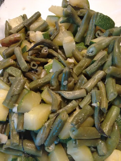 A picture of Squash and Green Beans.