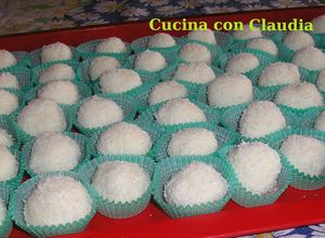 Una foto de Bombones de coco y chocolate blanco