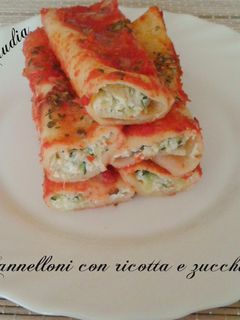 Una foto de Canelones de ricota y zapallitos