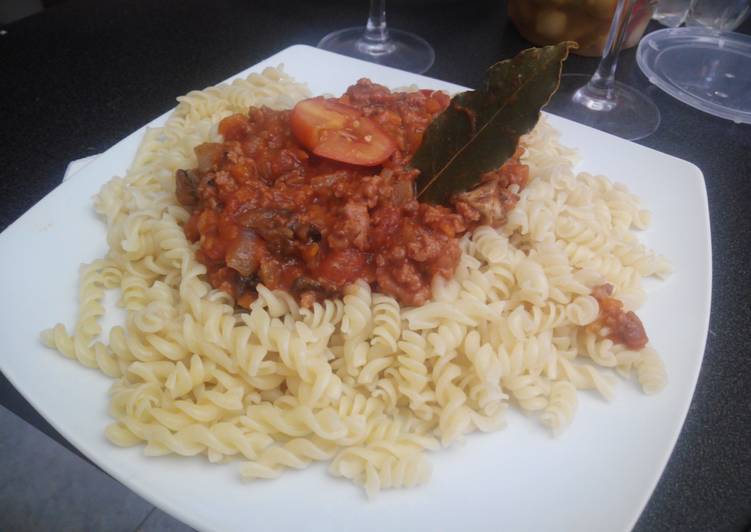 Pasta a la boloñesa a mi estilo