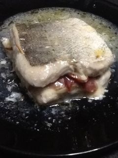Una foto de Merluza rellena a la sidra