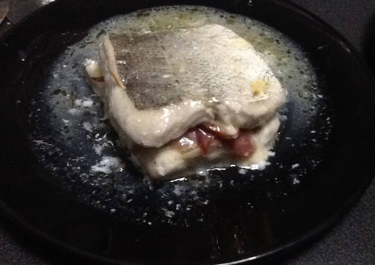 Merluza rellena a la sidra