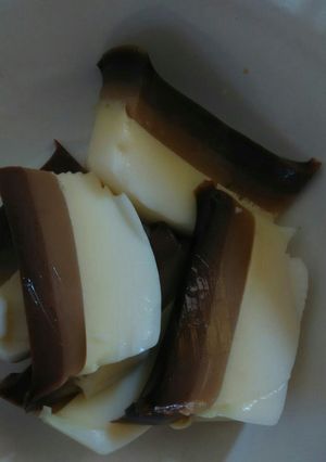 Foto resep puding 3 rasa