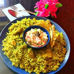 A picture of Babycorn Rice/pulao.