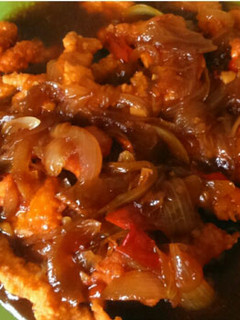 Foto resep Crispy Fried Chicken Breast with Sweet Oyster Sauce